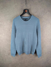 Crew Clothing Company Jumper Womens L Large Blue Knitted Pullover