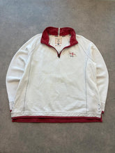 Fat Face Quarter Zip Pullover Jumper Men’s XL White England Flag Casual Y2K