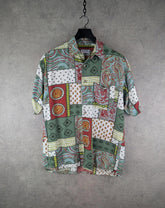 Trend Shirt Mens M Medium Linen Vintage Bohemian Festival