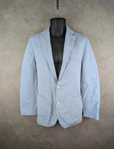 Orvis Jacket Mens Medium M Blue Utility Linen