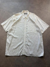 Vintage 1990s Shirt Men’s 2XL White Short Sleeve Abstract Pattern Oversized