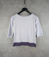 Nike Top Womens Large L Lilac 3/4 Sleeve Training Gym