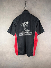 Darts Shirt Mens Extra Large XL Red/Black Vintage Short Sleeve