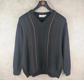Jim Spencer Jumper Mens XL Extra Large Knitted V-Neck Pullover