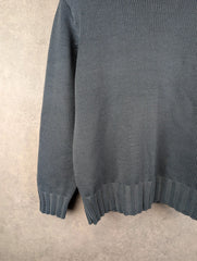 St Michael Jumper Mens Medium M Grey Knitted Vintage