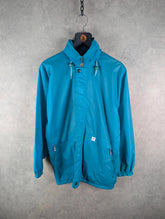 K-Way Coat Mens Small S Blue Packable Vintage