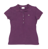 Lacoste Polo Shirt Womens Small S Purple Short Sleeve