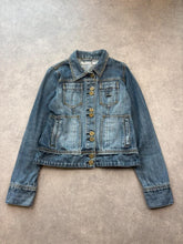 Bien Bleu Denim Jacket Women’s Small Y2K Cropped Fitted Blue