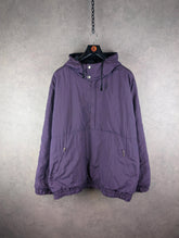 Vintage Coat Mens XL XXL Pullover Smock Purple 80s