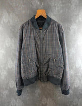 Tommy Hilfiger Jacket Mens L Large Tartan Bomber