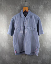 Deal UK Shirt Mens Medium M Lilac Vintage Short Sleeve