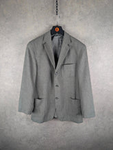 Menchi Jacket Mens Large L Grey Utility Chore Blazer 50 Regular