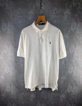 Ralph Lauren Polo Shirt Mens XL Extra Large White Short Sleeve