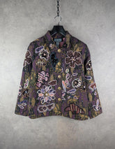 Indigo Moon Jacket Womens M Medium Vintage Embroidered Sequin Boho