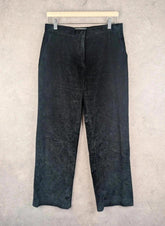 Max Mara Corduroy Trousers Womens W30 L27 Black Wide-Leg