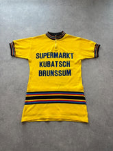 Vintage 1980s Cycling Jersey Men’s Medium Yellow Retro Race Bicycle Sports Top