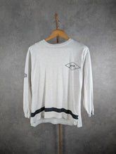 Bronx T-Shirt Mens Large 90s Vintage Crew Neck Sweatshirt White Graphic