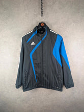 Adidas Windbreaker Mens Medium M Blue Y2K Full Zip