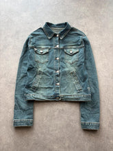 Kocca Denim Jacket Women’s Medium Y2K Blue Country Western Cropped Fitted