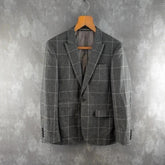 Moss Blazer Skinny Fit 48 Short Grey Check