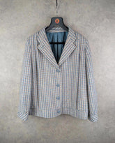 Pitlochry Jacket Womens L Large Blue Wool Vintage Scotland