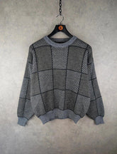 Vintage Jumper Mens L Large Geometric Retro 90s