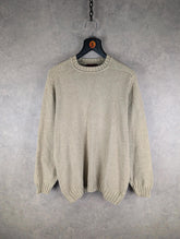 Burton Jumper Mens Small S Brown Vintage Knitted Cotton Pullover