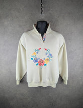 Vintage Jumper Womens Extra Large XL Floral Embroidered Pullover