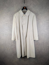 Aquascutum Trench Coat Mens Large L Cream Vintage 90s