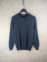 WoolOvers Jumper Mens Medium M Navy Cashmere Wool Pullover