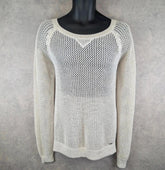 Hollister Jumper Womens M Medium Cream Knitted Pullover