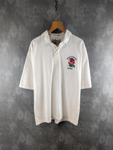 Cotton Traders Polo Shirt Mens Large L White Vintage 1992 England Rugby