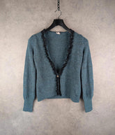 Whistles Cardigan Womens S Small Green Vintage Wool