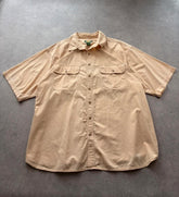 Vintage 1990s T Shirt Men’s 3XL Beige Cotton Short Sleeve Oversized Casual