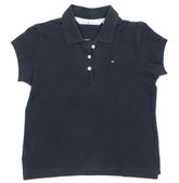Tommy Hilfiger Polo Shirt Womens Medium M Navy Short Sleeve