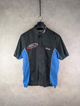 Darts Shirt Mens L Large Black Printed Short Sleeve