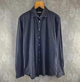 DKNY Shirt Mens Large L Black Long Sleeve