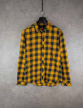 8mm Shirt Mens M Medium Regular Flannel Checked Cotton