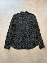 Armani Jeans Women’s 14 Black Patterned Blouse Shirt Designer Smart Casual