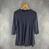 COS Mid Sleeve Length Black Top Size Small