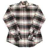 Eddie Bauer Flannel Shirt Button Down Mens S Small Check Plaid Retro