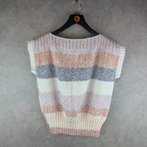 Hand Knitted Jumper Womens M Medium Sleeveless