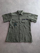 Vintage 1980s US Air Force Shirt Men’s Medium Green Military Utility