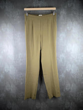 Babaton Trousers Green Womens Extra Small XS Wide-Leg