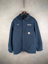 Carhartt Jacket Mens XL Extra Large Navy Duck Canvas Workwear