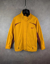 Jack Wolfskin Coat Womens 2XL XXL Yellow Waterproof Vintage Walking