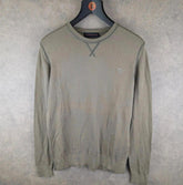 Trussardi Jumper Mens Small S Khaki Knitted Pullover Italian