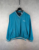 Spalding Jumper Mens Medium M Blue Vintage Pullover Windbreaker