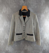 Vintage Checked Wool Blazer Womens Small S