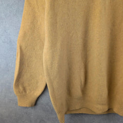 Marlborough Classics Jumper Mens Large L Mustard Knitted Quarter Zip